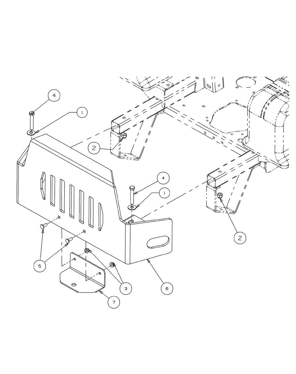 Rear Bumper Diagram and Parts List for M72-KW (53AI8CT8050-37HP-OHV)(2009 & Before) Cub Cadet Lawn Tractor